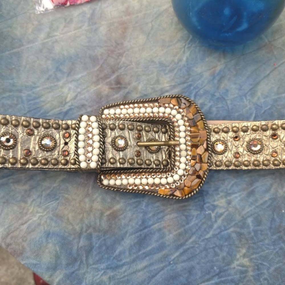 Leatherock Crystal Studded Belt